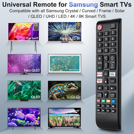 2 universaalset kaugjuhtimispulti kõikidele Samsungi teleritele. The Frame Curved Solar Crystal UHD LED HDTV Neo QLED 3D 4K 8K nutiteleri asenduspult Samsungi kaugjuhtimispuldile, originaal BN59-01315B.