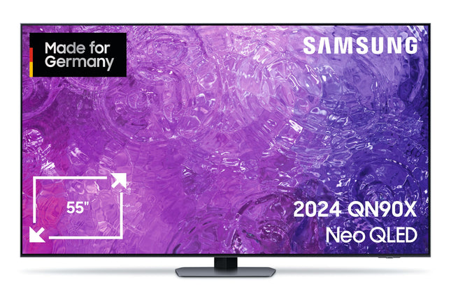 Samsung Neo QLED 4K QN90X teler 55-tolline, Neural Quantum 4K tehisintellektiga protsessor, mini-LED-teler, kvantmaatriksi tehnoloogia, tehisintellekti ülesskaleerimine, nutiteler, mängukeskus, GQ55QN90XATXZG, Saksa mudel [2024]