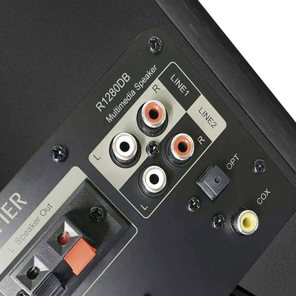 Edifier Studio R1280DB 2.0 aktiivkõlarid, juhtmevabad Bluetooth-riiulikõlarid mustas värvitoonis