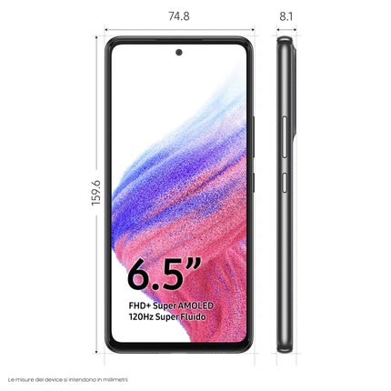 Samsung Galaxy A53 5G SM-A536B 16,5 cm (6,5) hübriid kahe SIM-kaardiga Android 12, USB Type-C 6 GB 128 GB 5000 mAh must