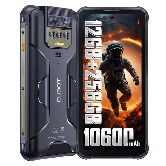 CUBOT Kingkong 8 (2024) Android 13-10600mAh, 12GB+256GB lepinguta õuetelefon, 6,52-tolline sisseehitatud ekraan, 5000LM LED-taskulambiga, 48MP kaamera, IP68/69K/kahe SIM-kaardi pesa/NFC/GPS