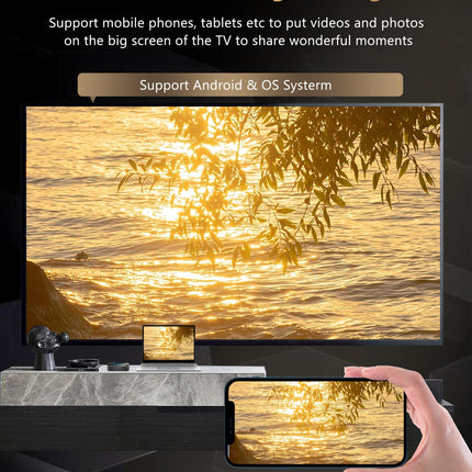 GECENinov Android TV Box, nutiteleri karp 10.0, 2 GB RAM 16 GB ROM, kõrglahutusega 6K voogedastustelevisiooni karp, telekast H616 protsessoriga, toetab 2.4G/5G kahekordset WiFi-ühendust, Bluetooth 5.0 ja 10/100M Etherneti