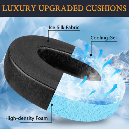 SOULWIT Cooling Gel Replacement Ear Pads for Anker Soundcore Life Q30/Q35 Headphones, Ear Pads Cushions with Ice Silk Fabric, High-Density Noise Reduction Foam