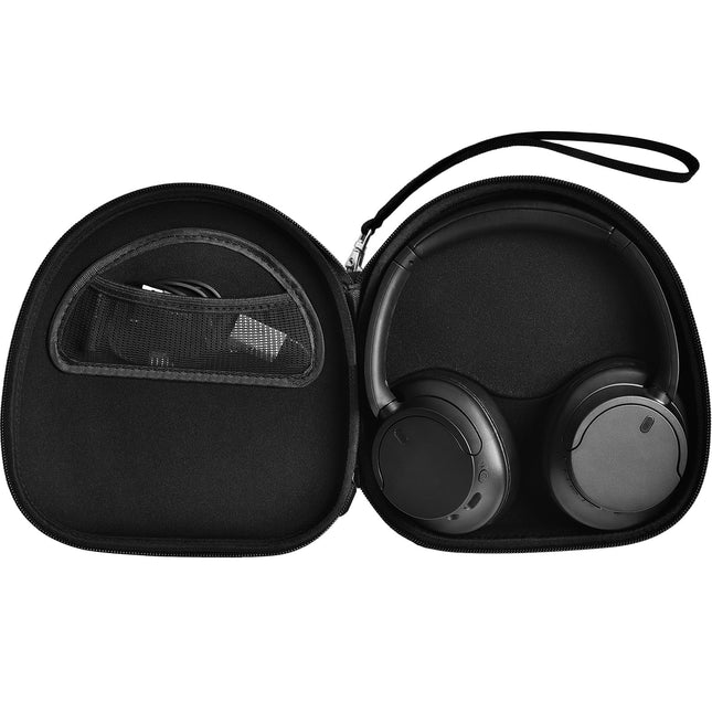PAIYULE ümbris Sony WH-CH720N WH-CH520 WH-1000XM4 juhtmevabadele Bluetooth-kõrvaklappidele mürasummutusega, kõrvapealsed peakomplektid, kandekott, korraldaja, reisikoti tasku USB-kaabli jaoks (ainult karp), must