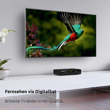 TechniSat HD-S 221 - digitaalne HD satelliitvastuvõtja (Sat DVB-S/S2, HDTV, HDMI, USB meediapleier, eelinstallitud kanalite loend, unetaimer, kaugjuhtimispult, kompaktne korpus) must