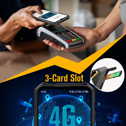 Ulefone Armor X13 Outdoor Smartphone Android 14, 50MP+24MP Nachtsicht, 12GB+64GB/SD-256GB, Octa Core 6320mAh 6,52" HD+, Outdoor Handy Ohne Vertrag 4G Dual SIM/Face ID/NFC/GPS 2 Jahre Garantie Schwarz