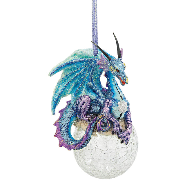 Toscano jõulupuu kaunistus, gooti draakoni Frost pühadekaunistus - Snowflake Dragon Ball kaunistus