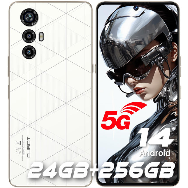 CUBOT MAX 5 (2024) 5G mobiiltelefon ilma lepinguta - 24GB+256GB nutitelefon ilma lepinguta, 6,95" FHD+ (144Hz) mängutelefon, 100MP kaamera, 5100mAh/33W, kahe SIM-kaardiga 5G/Android 14/NFC/Face ID/BT5.3/WiFi 6