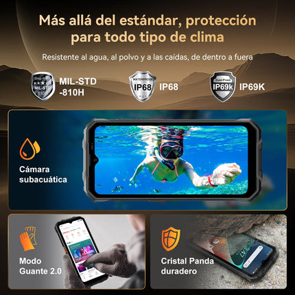 OSCAL Marine 2 lepinguta õuetelefon 2025, 11000mAh 12GB+64GB/2TB, Android 15 õuenutitelefon, 6.56" HD+ 90Hz, 16MP+8MP tehisintellektiga kaamera ehitusplatsi mobiiltelefon, IP69K veekindel, kahe SIM-kaardiga 4G/NFC/OTG/GPS