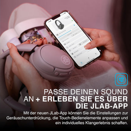 JLab JBuds LUX ANC nutikad mürasummutavad kõrvaklapid - kõrvapealsed Bluetooth-juhtmevabad kõrvaklapid mikrofoni ja aktiivse mürasummutusega, üle 70 tunni mänguaega, kokkupandavad Bluetooth-kõrvaklapid, malva