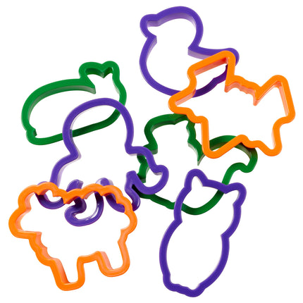 Wilton Cookie Cutter Tropical Party, 3-Piece: Tropical Cookie Cutters, Cookie Cutters: Fish, Dog, Cat, Bird, Butterfly and More, Kitchen Baking, DIY - Set of 50, Multicolored