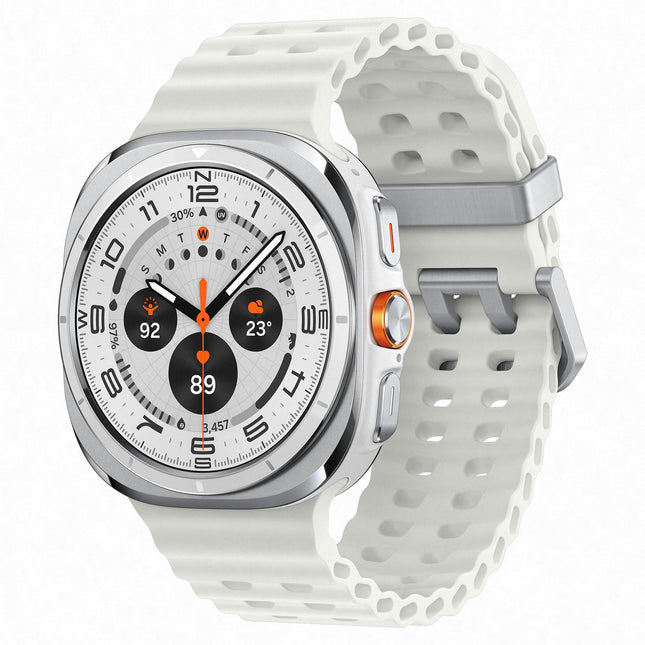 Samsung Galaxy Watch Ultra Smartwatch, Fitness Watch, Fitness Tracker and Activity Tracker, 47 mm, LTE, Titanium White, Includes 36-Month Manufacturer's Warranty