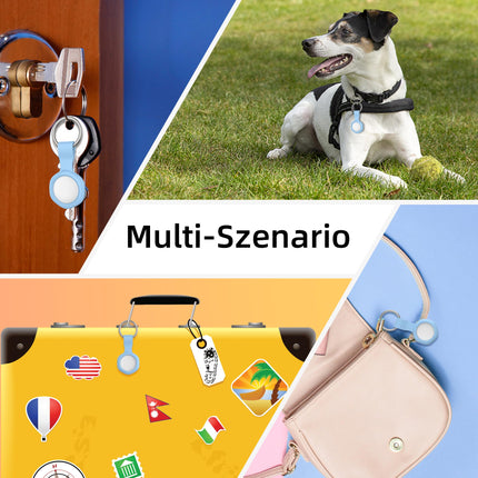 CHZHVAN Air Key Finder jälgimissilt veekindla ümbrisega, ühildub Apple Find My rakendusega (ainult iOS), Bluetooth-võtmeleidja võtmete, rahakottide, kottide, kohvrite jaoks, vahetatav aku, 1 sinine