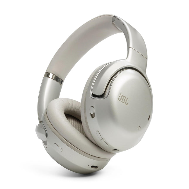 JBL Tour One M2 – juhtmevabad kõrvaklapid – Bluetooth-kõrvaklapid adaptiivse mürasummutusega – šampanjahall – kuni 40 tundi taasesitusaega ühe laadimisega