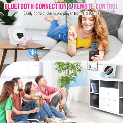 Kaasaskantav CD-mängija lauaalusega, Bluetooth CD-mängija, raadioga CD-mängija koduseks kasutamiseks, toetab FM-i, USB-porti, AUX-sisendit/väljundit, isiklik audiopleier reguleeritava nurgaga alusega