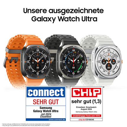 Samsung Galaxy Watch Ultra Smartwatch, Fitness Watch, Fitness Tracker and Activity Tracker, 47 mm, LTE, Titanium Silver, Includes 36-Month Manufacturer's Warranty