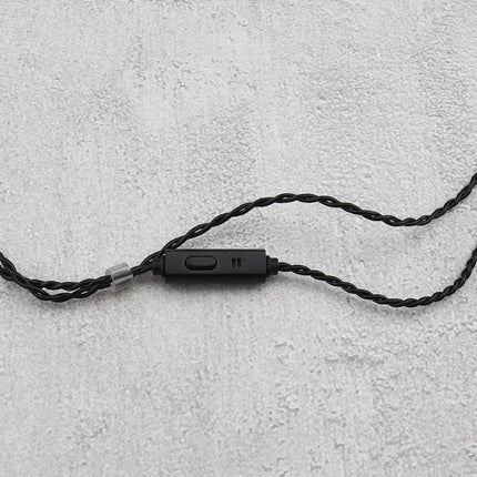 EMSea eemaldatav bipolaarne hõbetatud hapnikuvaba vask OFC kõrvasisese kõrvaklapikaabel mikrofoniga, kullatud 3,5 mm pistik, 0,78 mm 2-kontaktiline pistik, kõrvaklappide täienduskaabel, 1,2 m