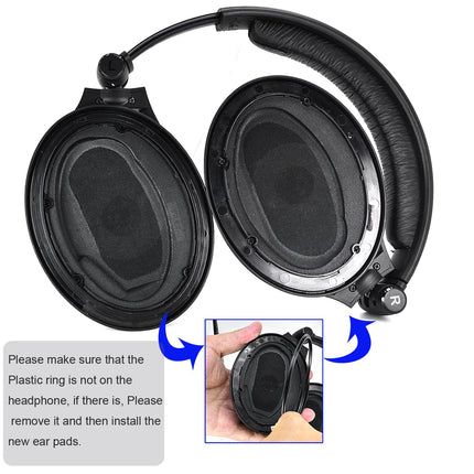 Defean kõrvapadjad ja peavõru Sennheiser PC350 HD380 Pro kõrvaklappidele, kõrvapadjad, põrutuskindlad, klapid, vaht (valknahast kõrvapadjad + peavõru)