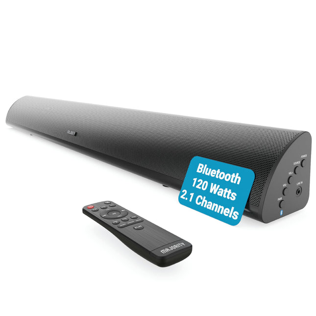 MAJORITY Snowdoni heliriba teleritele | Bluetooth-heliriba | 120 W 2.1 teleri kõlarid teleritele | Teleri heliriba integreeritud subwooferiga | Helisüsteem teleritele | 81 cm heliriba (must)