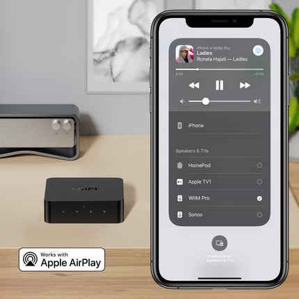 WiiM Pro AirPlay 2 Receiver, Chromecast Audio, WiFi Multiroom Streamer, works with Alexa, Siri and Google Assistant, streams Hi-Res Audio from Spotify, Amazon Music, Tidal and more Bluetooth