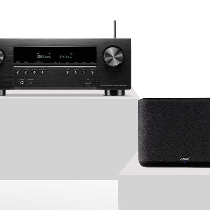 Denon AVR-S970H 7.2-channel AV receiver + Denon Home 250 multi-room speaker (black), HEOS Built-in, Wi-Fi, Bluetooth, AirPlay 2, Alexa voice control