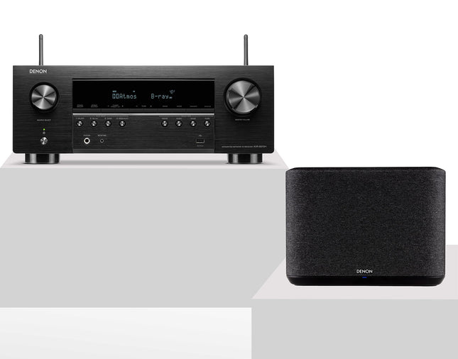 Denon AVR-S970H 7.2-kanaliga AV-ressiiver + Denon Home 250 mitmetoaline kõlar (must), sisseehitatud HEOS, Wi-Fi, Bluetooth, AirPlay 2, Alexa hääljuhtimine