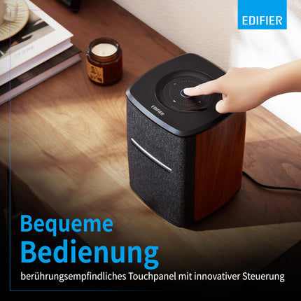 EDIFIER MS50A - Mitmetoaline WiFi nutikõlar Bluetoothi ​​ja juhtmevaba stereo funktsiooniga. Ühildub Amazon Alexa, Apple AirPlay 2, Spotify ja muuga. Pruun