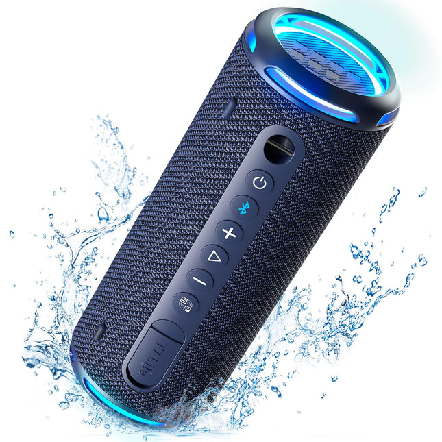 Tronsmart T7 Lite Bluetooth kõlar kahe draiveriga, võimas bass, 24W juhtmevaba kaasaskantav kõlar LED-valgusega, IPX7 veekindel, stereoheli, 24h mänguaeg, muusikakarp pidudeks, õues kasutamiseks