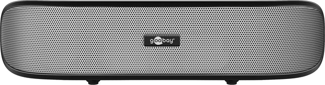 Goobay 95041 stereokõlar 6W teleri, arvuti, mobiiltelefoni, Maci ja sülearvuti jaoks USB-heliriba 2x 3W, helisüsteem digitaalse võimendi ja subwoofermembraaniga, must