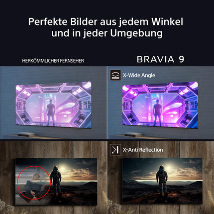 Sony BRAVIA 9 QLED (XR l Mini LED) 65-tolline 4K HDR Google'i nutiteler | Mängufunktsioonid, IMAX Enhanced, Dolby Vision Atmos, Chromecast, AirPlay, 120Hz K65XR90