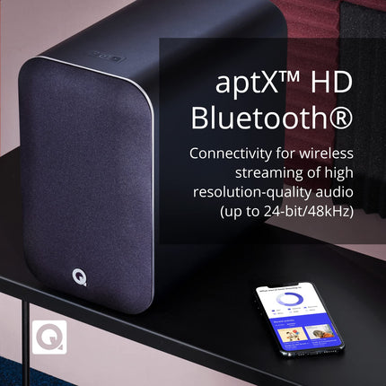 Q Acoustics M20 HD kõlar, juhtmevaba muusikasüsteem, riiulikõlarite paar, valge