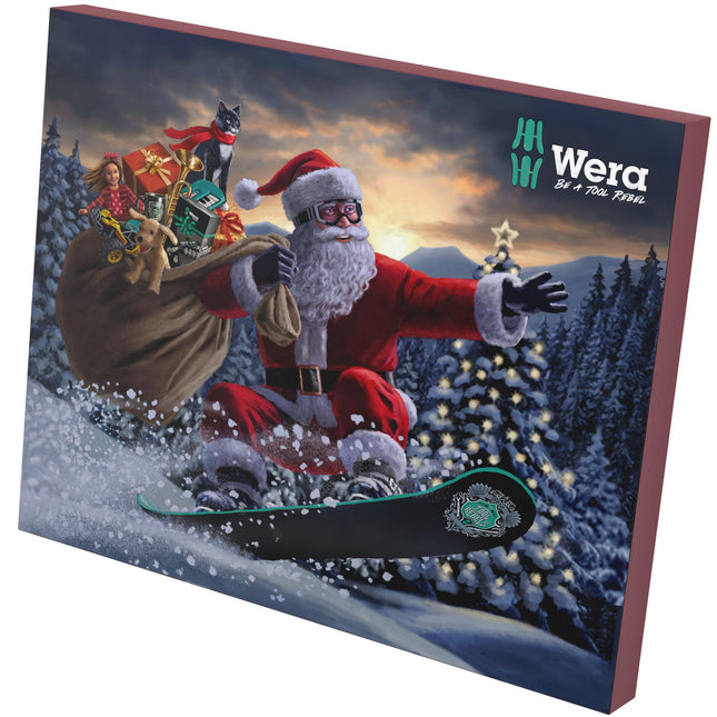 Wera 05136609001 Advent Calendar 2024 – Tool Advent Calendar, 25 pieces including a unique and innovative mix of screwdrivers and salt and pepper shakers in Wera design