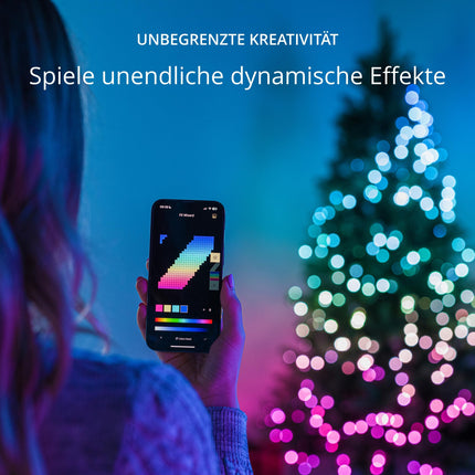Twinkly Strings USB-C Pearls 100 LED-i, pärlikujulised LED-haldjatuled, RGB LED-tuled, mitmevärvilised, valentinipäeva tuled, ühildub Alexa ja Google Home'iga, USB-C, läbipaistev kaabel, 6 m