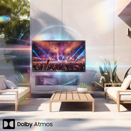SYLVOX 75-tolline õueteler, nutikas QLED Google TV, IP55 veekindel teler, 4K UHD, Dolby Atmos, toetab Google Assistantit, häälassistent, 1000 nitti osalise päikesevalgusega õueteler (2024. aasta mudel)