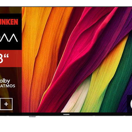 Telefunken TV 43 inch Smart TV VIDAA D43U790B2CW 4K TV UHD, HDR TV with Dolby Vision, triple tuner and 6 months HD+ included, LED TV black