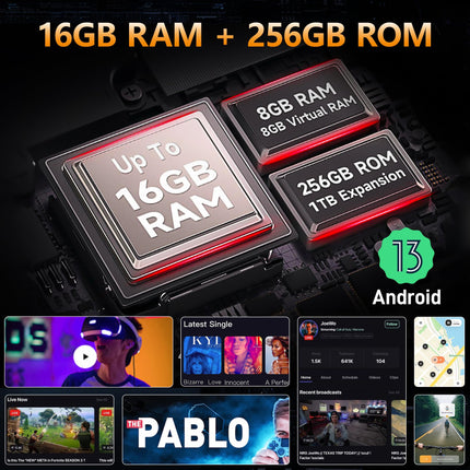 CUBOT Kingkong Power (2023) nutitelefon Android 13, 16GB(8+8)/256GB, 10600mAh(33W), 6,5" FHD+ välistingimustes kasutatav mobiiltelefon ilma lepinguta ja pimestava taskulambiga, 48MP+20MP öönägemisvõime, IP68/kaks 4G SIM-kaarti/NFC/GPS