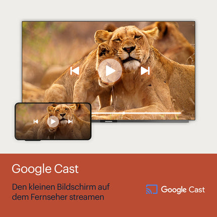 Grundig 65 GOB 9480 65-tolline (164 cm) Google TV, OLED-teler, 4K UHD, Dolby Vision IQ, Dolby Atmos, 60 W heli, Hei Google'i hääljuhtimine, nutiteler, Bluetooth, hõbedane