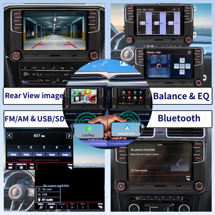 SCUMAXCON autoraadio RCD360 PRO3S juhtmevaba Carplay Android Auto peakomplekt Bluetooth SD USB RVC VW Golf 5 6 MK5 MK6 Polo Passat B6 B7 CC