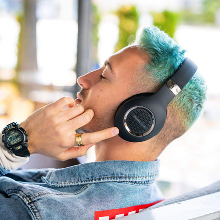 PowerLocus Bluetooth-kõrvaklapid, juhtmevabad kokkupandavad kõrvaklapid mikrofoniga, Hi-Fi stereo, sügav bass, pehmed kõrvaklapid, juhtmevabad ja juhtmega peakomplekt mobiiltelefonile, tahvelarvutile, arvutile (must)