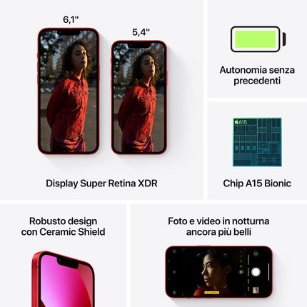 iPhone 13 Mini 128 GB, punane (renoveeritud)