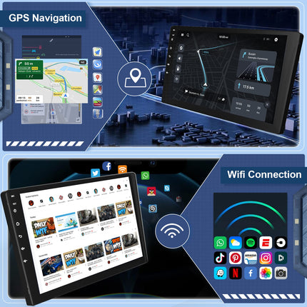 【2+64G】 Hodozzy Carplay autoraadio Opel Karlile 2017-2020 Android autoraadio 2 DIN navigatsiooniga, 10-tolline puutetundlik ekraan koos Android Auto/peegliühenduse/WiFi/GPS/RDS/FM/Bluetooth/USB-ga