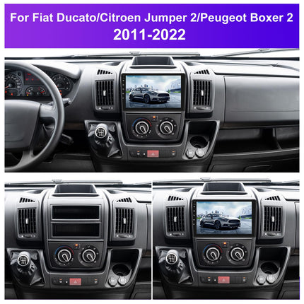 [2+64G] SIXWIN Android 13 autoraadio Ducato 3/Peugeot Boxer 2/Citroen Jumper 2 2011-2022 koos Carplay/Android Auto/Mirrorlinkiga, 9-tolline mahtuvuslik puuteekraan, mis toetab WiFi/GPS/FM/Bluetooth/SWC-d
