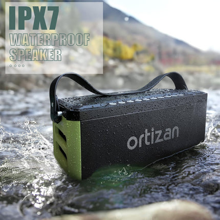 Ortizan Bluetooth Speaker M10 Partybox Bluetooth Boombox, 100W Music Box with IPX7 Waterproof, LED Lights, Pro EQ, DSP, Power Bank, TF Card, AUX