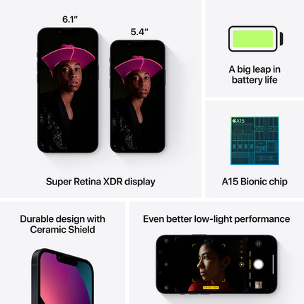Apple iPhone 13, 128GB, öösinine (renoveeritud)