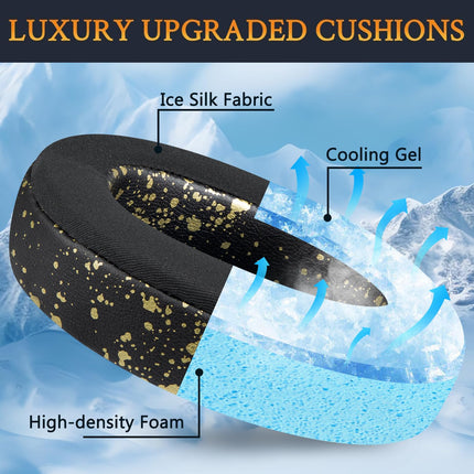 SOULWIT Cooling Gel Replacement Ear Pads for Anker Soundcore Life Q30/Q35 Headphones, Ear Pads Cushions with Ice Silk Fabric, High-Density Noise Reduction Foam