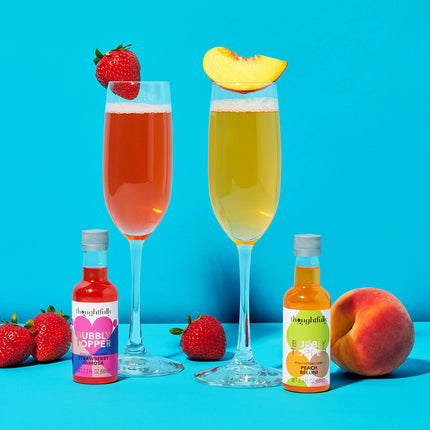 Läbimõeldult Prosecco kokteilikatete kinkekomplekt - 5 erinevat maitset nt virsik, maasikas ja mango - 5 x 68 ml