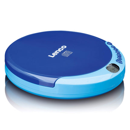 Lenco CD-011 - kaasaskantav CD-mängija aku laadimise funktsiooniga - Discman - CD Walkman - kõrvaklappide ja micro-USB laadimiskaabliga - LCD-ekraan - sinine