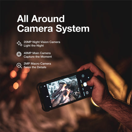 AGM H5 Pro Outdoor Handy ohne Vertrag Android 12 Outdoor Smartphone 20 MP Nachtsichtkamera, Helio G85, 6GB RAM 128 GB ROM, 109 dB, 7000 mAh, NFC, 6,52 Zoll IP68 wasserdicht Handy mit Triple Kamera
