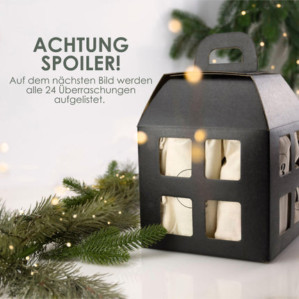 Jean &amp; Len Advent Calendar 2023, 24 hand-wrapped surprises in reusable cotton bags, with 3 cooperation partners, also suitable as a gift, Christmas calendar