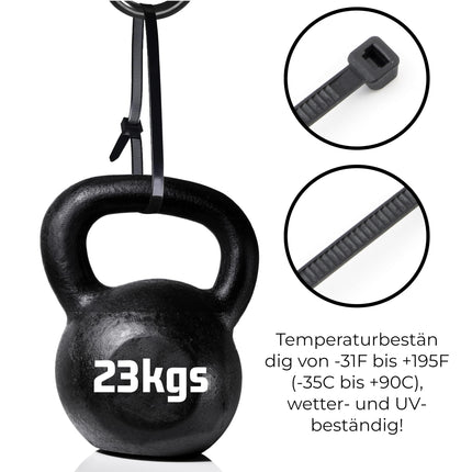 Mustad Bolt Dropper tõmblukuga kaablisidemed (1000 tk pakk), 22 kg - vastupidavad, iselukustuvad kvaliteetsed nailonist kaablisidemed sise- ja välistingimustes kasutamiseks - 28 cm, grillhari